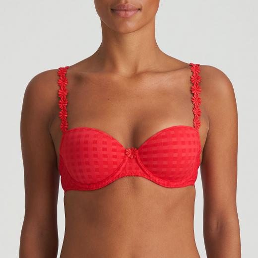 Marie Jo Avero padded bra - balcony B-F cup, color scarlet