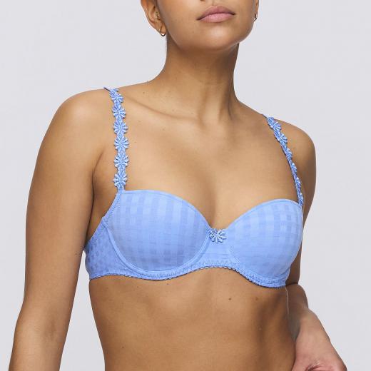 Marie Jo Avero padded bra - balcony B-F cup, color santorini blue