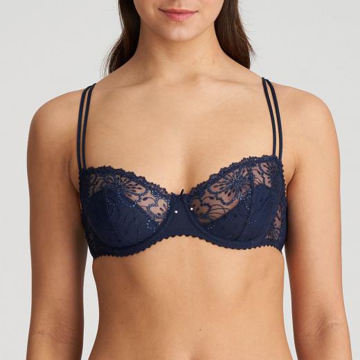 Marie Jo Jane half padded balcony bra A-E cup, color velvet blue