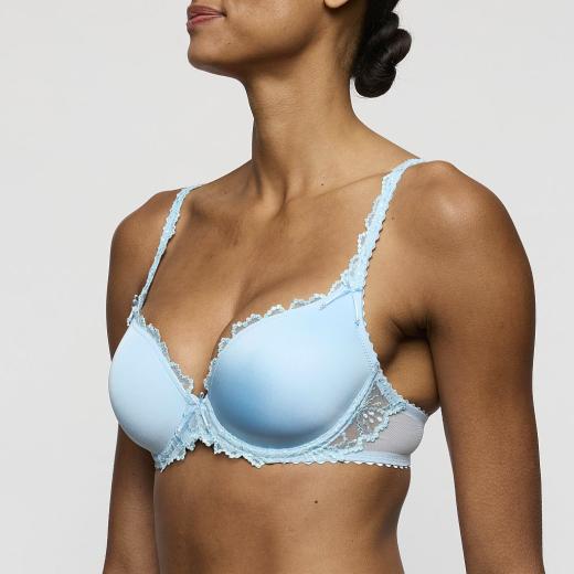 Marie Jo Jane padded wire bra heart shape A-E cup, color milky blue