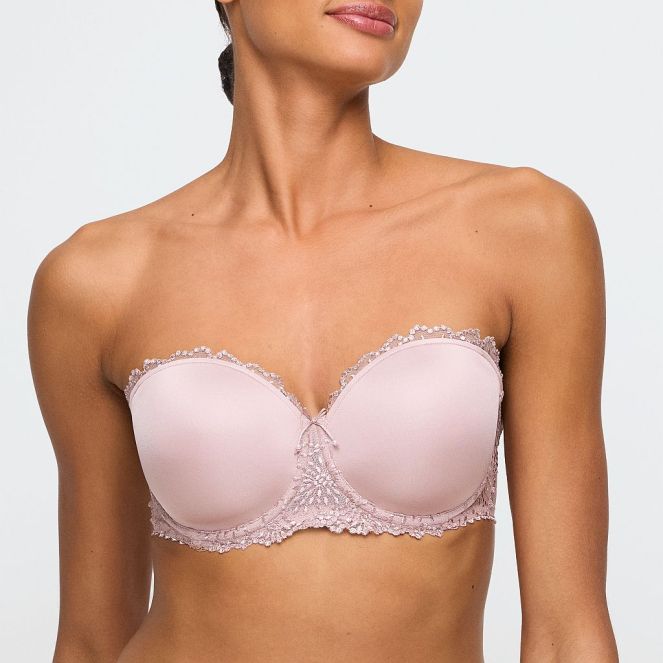 Marie Jo Jane padded bra - strapless B-E cup, color bois de rose