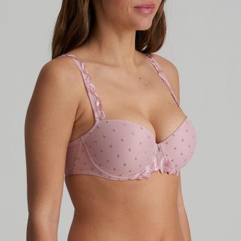 Marie Jo Agnes padded bra - balcony B-E cup, color vintage pink