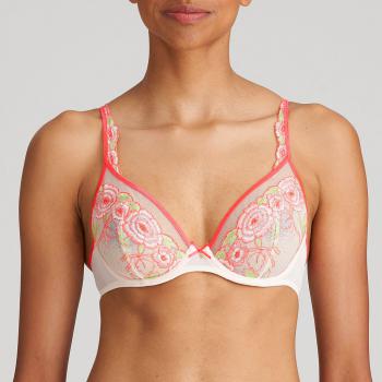 Marie Jo Ayama deep plunge wire bra B-F cup, color fruit punch