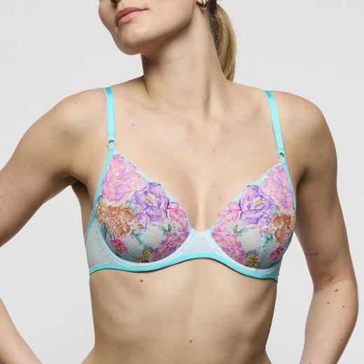 Marie Jo Lisbeth deep plunge bra B-E cup, color clearwater