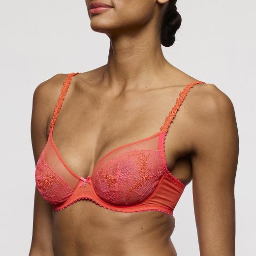 Marie Jo Solene deep plunge bra B-E cup, color pamplemousse
