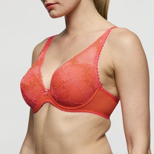 Marie Jo Solene padded deep plunge bra B-E cup, color pamplemousse