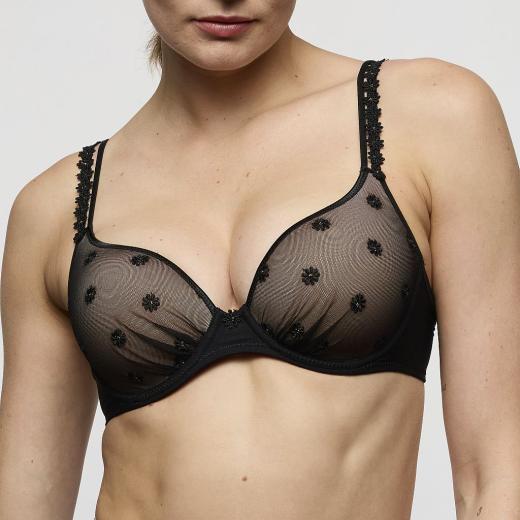 Marie Jo Daisy padded wire bra heart shape A-E cup, color black