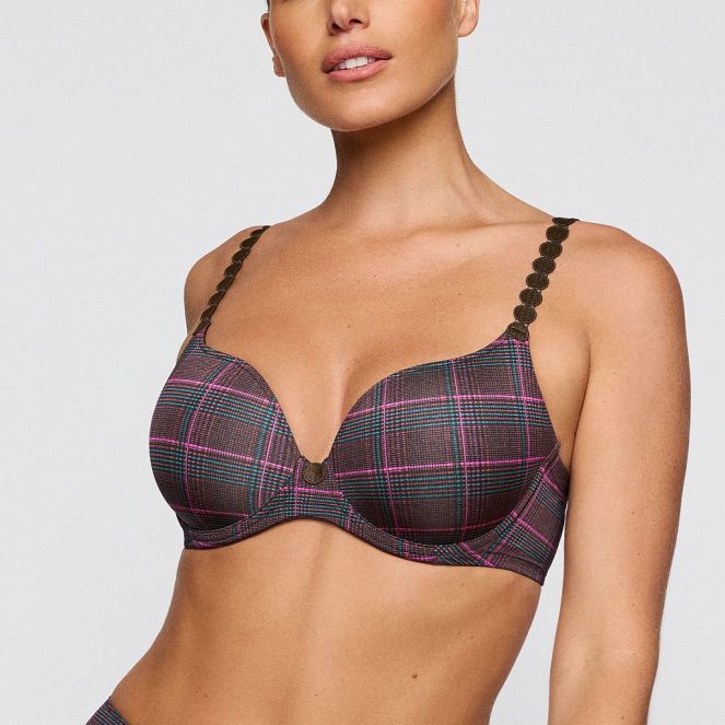 Marie Jo Tom padded wire bra heart shape A-F cup, color wenge