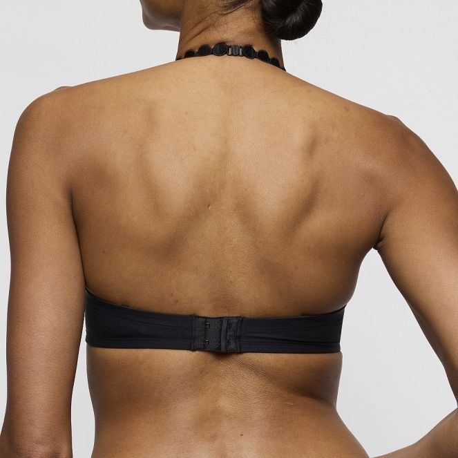 Marie Jo Tom strapless padded bra A-E cup, color charcoal