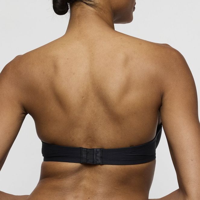 Marie Jo Tom strapless padded bra A-E cup, color charcoal