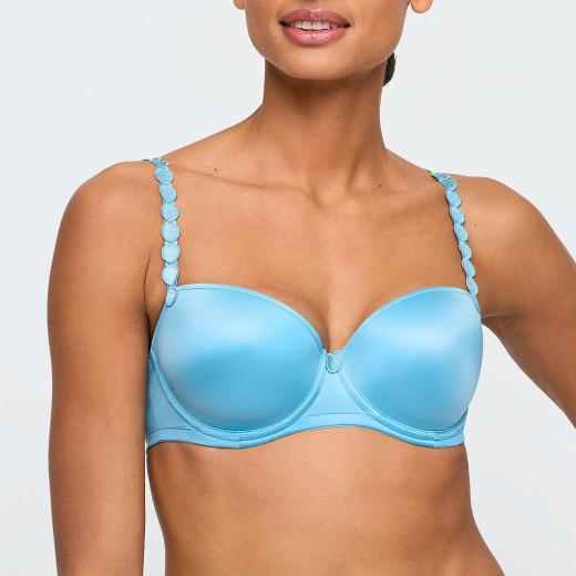 Marie Jo Tom padded bra - balcony B-F cup, color azure delight