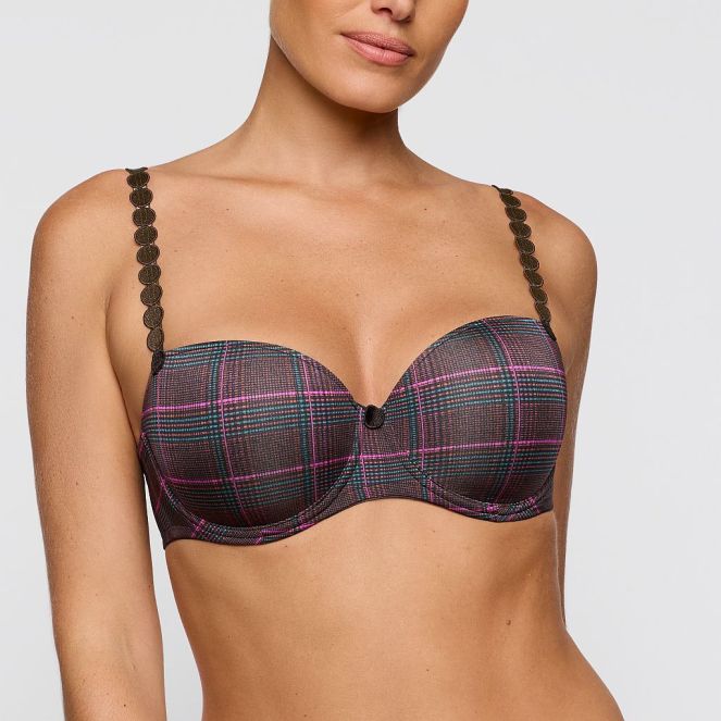 Marie Jo Tom padded bra - balcony B-F cup, color wenge