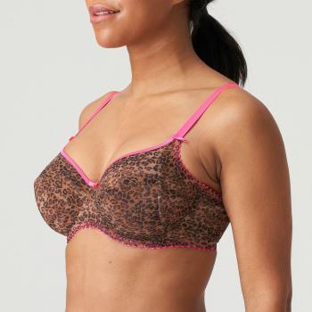 PrimaDonna Twist Cafe Plume full cup wire bra C-H cup, color cheetah