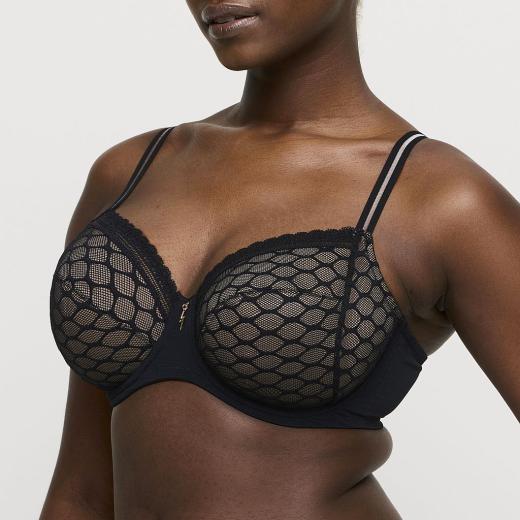 PrimaDonna Twist Nako full cup wire bra B-H cup, color black