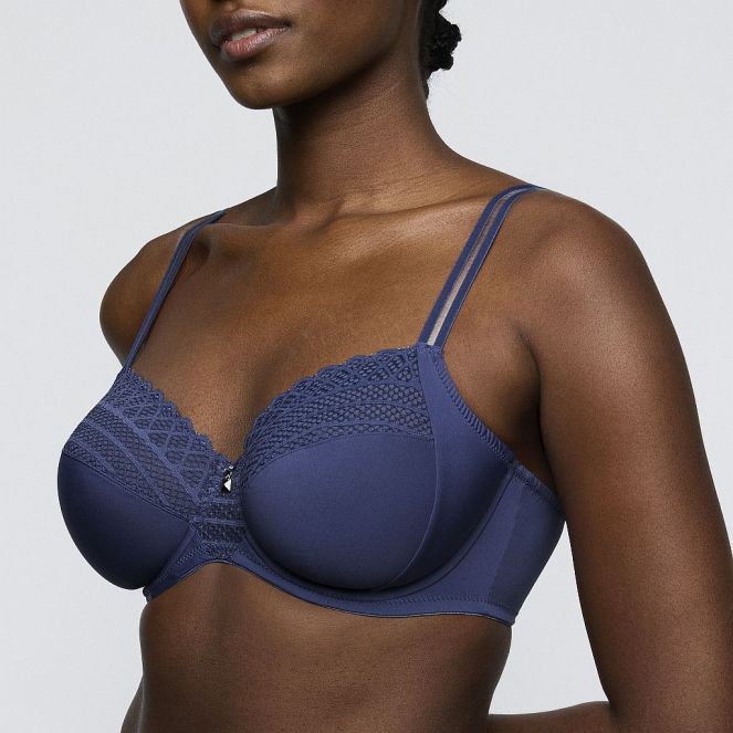 PrimaDonna Twist Twist Side full cup wire bra B-G cup, color indigofera