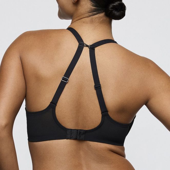 PrimaDonna Twist Sheary half padded wire bra deep plunge B-G cup, color black