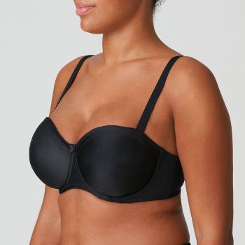 PrimaDonna Satin strapless wire bra, color black
