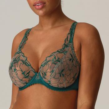 PrimaDonna Springdale deep plunge wire bra C-G cup, color jasper green