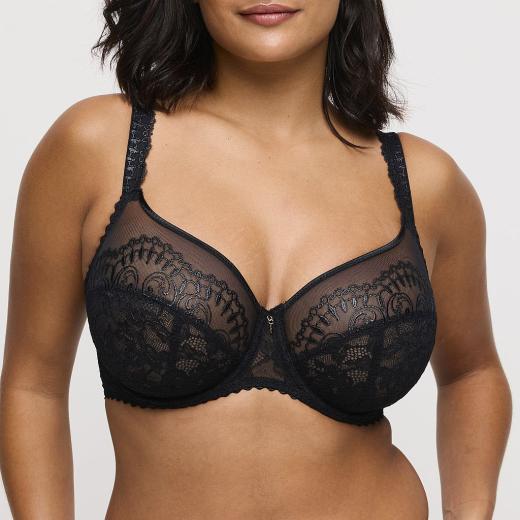 PrimaDonna Shimla balcony wire bra vertical seam C-G cup, color black