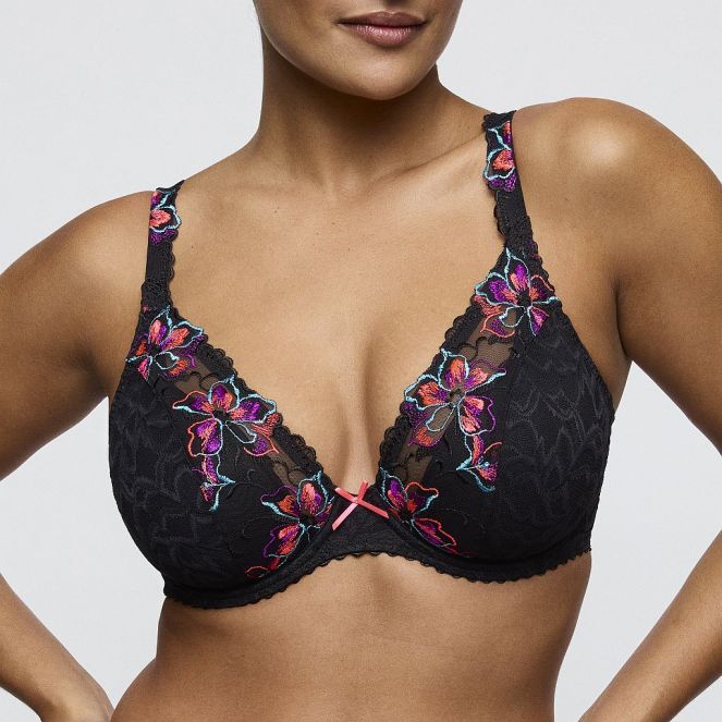 PrimaDonna Miyara halb unterlegter Bügel BH tief dekolletiert Cup C-G, Farbe floral eclipse