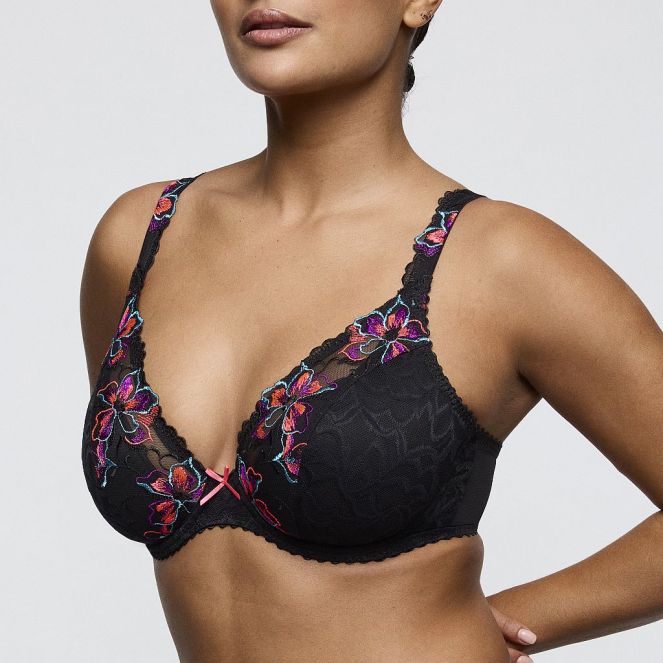 PrimaDonna Miyara halb unterlegter Bügel BH tief dekolletiert Cup C-G, Farbe floral eclipse