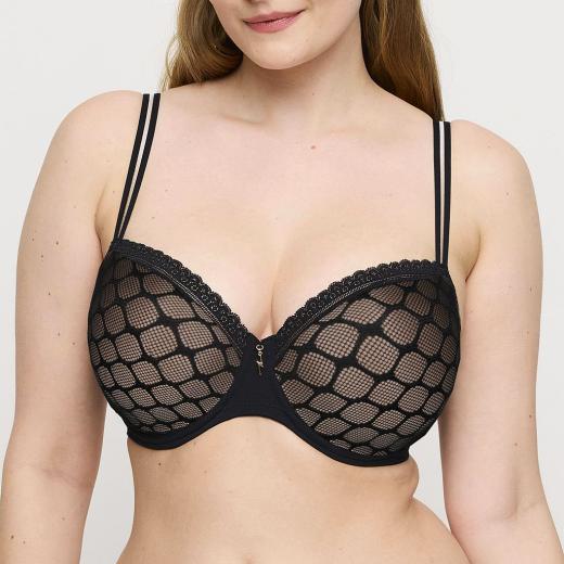 PrimaDonna Twist Nako padded balcony wire bra C-G cup, color black