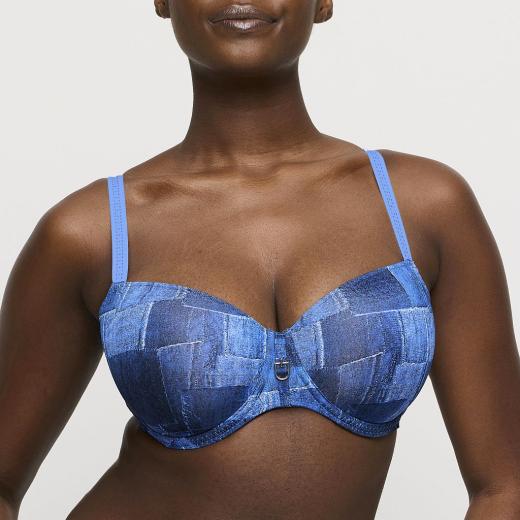 PrimaDonna Twist Mauna padded balcony wire bra C-G cup, color twill Blue