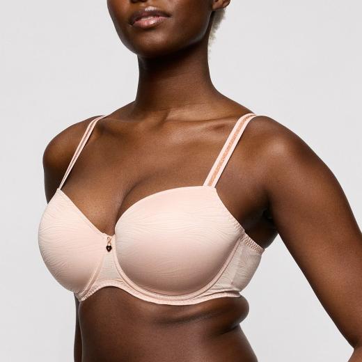 PrimaDonna Twist Briana padded balcony wire bra B-F cup, color pearly pink