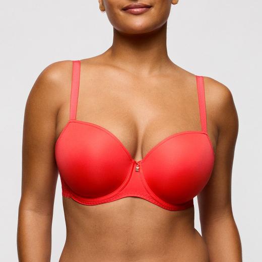 PrimaDonna Twist Grace Bay padded balcony wire bra B-F cup, color coral