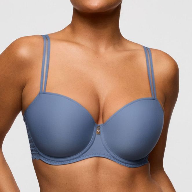 PrimaDonna Twist Twist Side padded balcony wire bra B-G cup, color indigofera