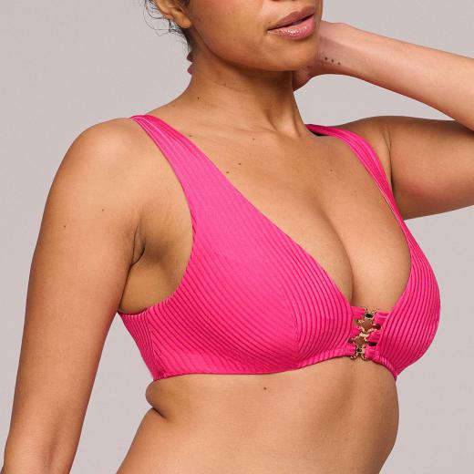 Marie Jo Swim Emly Padded triangle bikini top, color dragon fruit