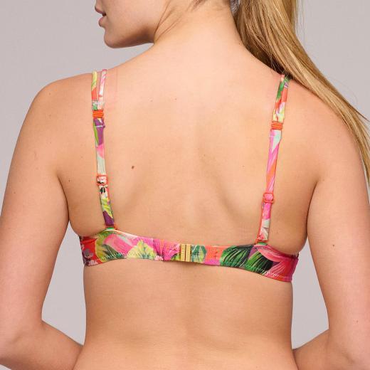 Marie Jo Swim Norma Jeanne Bikini top padded deep plunge, color tropical sunset