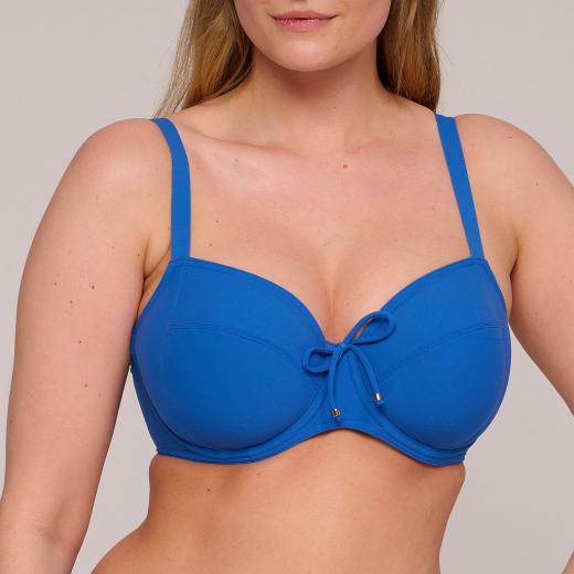 PrimaDonna Swim Aswan Bikini top full cup wire, color delphinium cheer blue