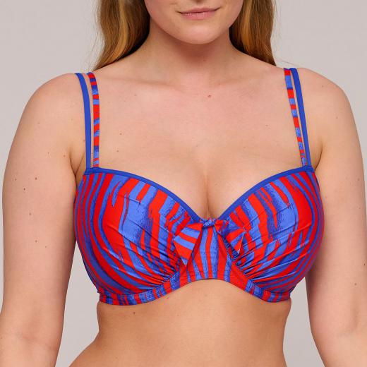 PrimaDonna Swim Skudai Bikini top balcony padded, color wild stripes