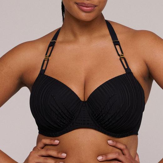 PrimaDonna Swim Kiruna Bikini Oberteil unterlegter Balconette, Farbe schwarz