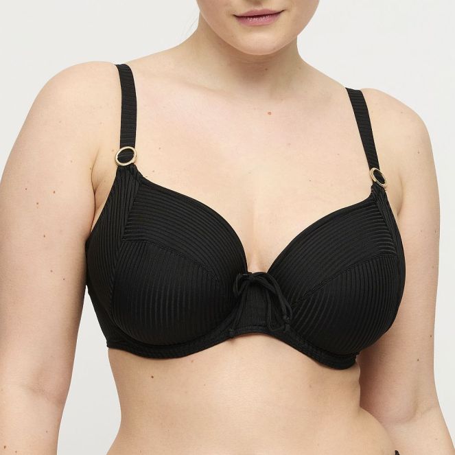 PrimaDonna Swim Delray Bikini top full cup wire B-H cup, color black