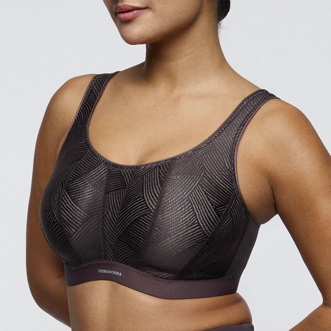 PrimaDonna Sport The Game Sport-BH mit Bügel Cup C-H, Farbe smokey taupe