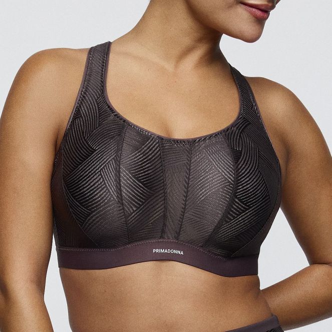 PrimaDonna Sport The Game Sport-BH mit Bügel Cup C-H, Farbe smokey taupe