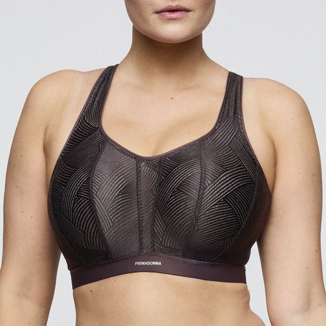 PrimaDonna Sport The Game Sport-BH unterlegt Cup B-G, Farbe smokey taupe