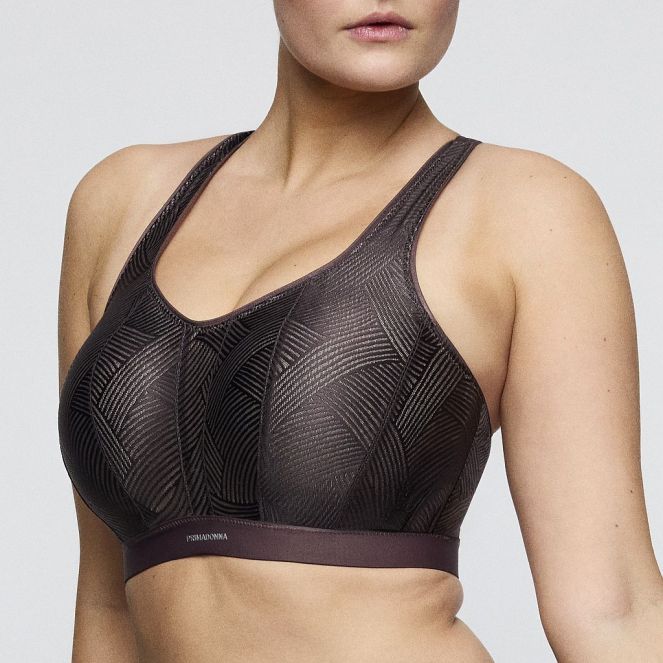 PrimaDonna Sport The Game Sport-BH unterlegt Cup B-G, Farbe smokey taupe
