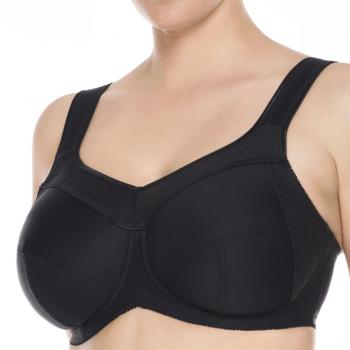 Ulla Lingerie Féminine Sport-BH Kate mit Bügel Cup D-I, Farbe schwarz