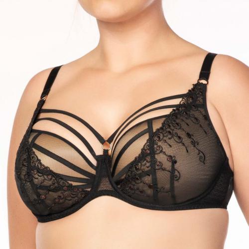 Ulla Lingerie Féminine wire bra Exclusive Line cup D-I, color black