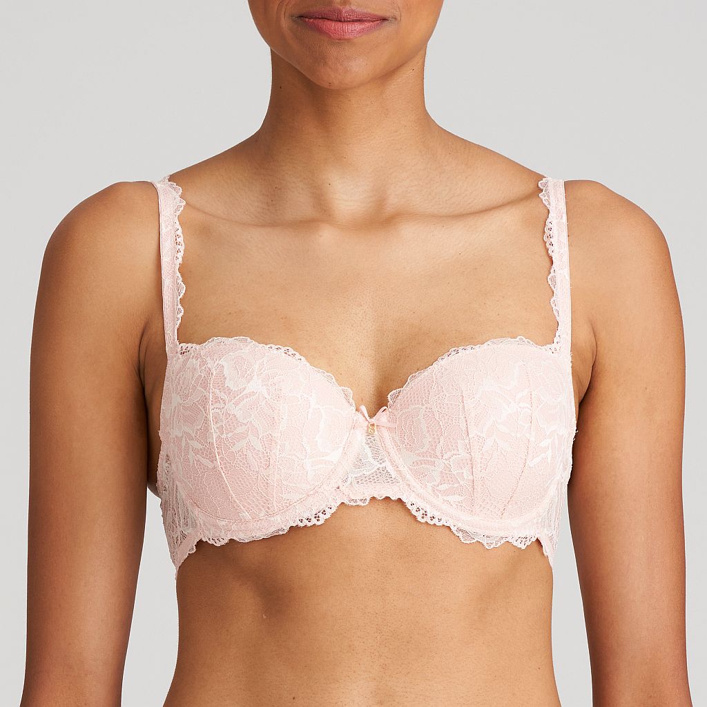 Marie Jo Manyla padded bra - balcony B-E cup, color pearly pink