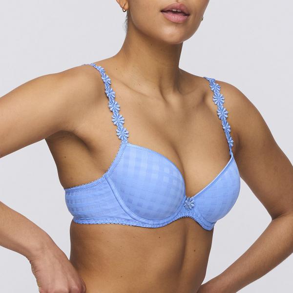 Marie Jo Avero padded plunge bra B-E cup, color santorini blue