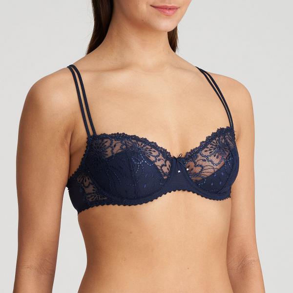 Marie Jo Jane half padded balcony bra A-E cup, color velvet blue