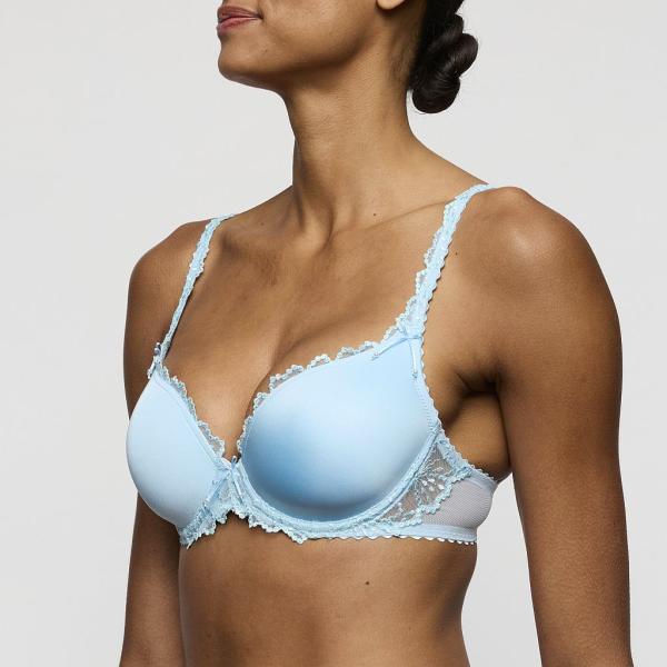 Marie Jo Jane padded wire bra heart shape A-E cup, color milky blue