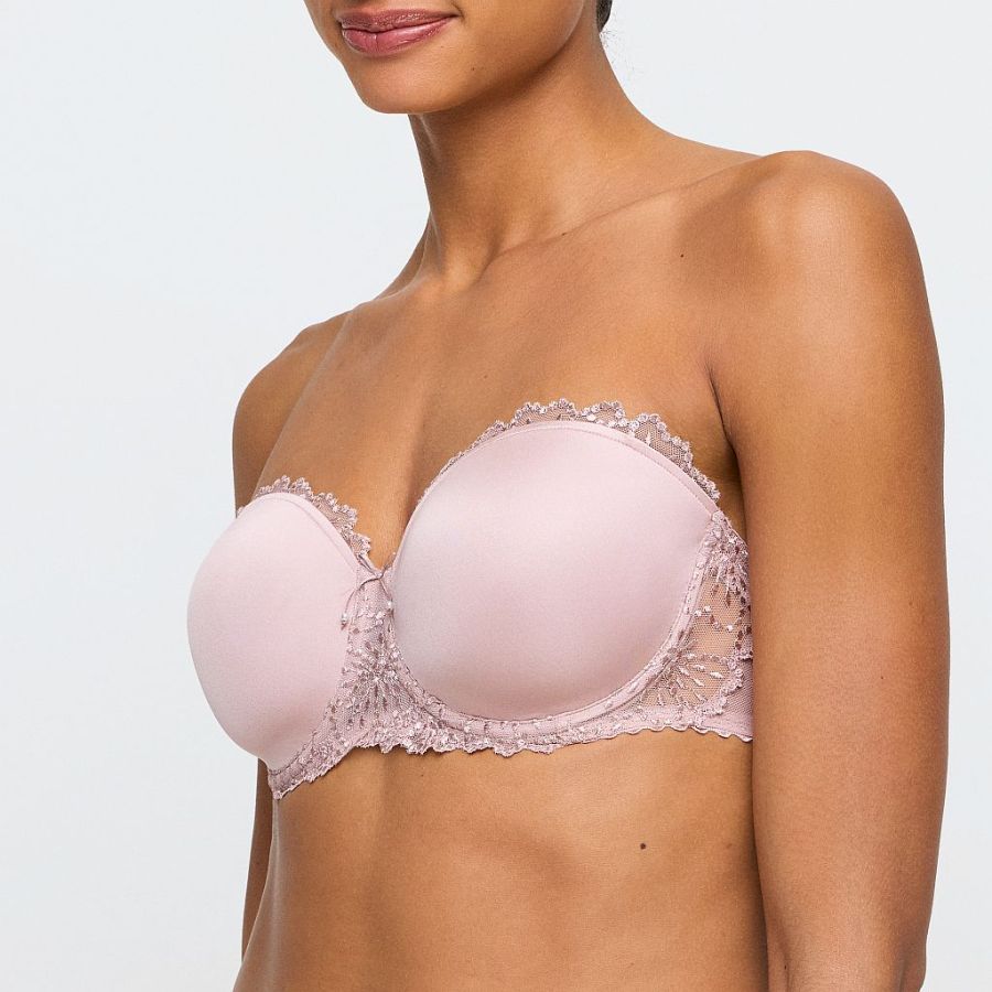 Marie Jo Jane padded bra - strapless B-E cup, color bois de rose