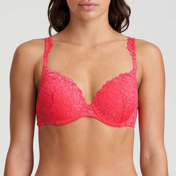 Marie Jo Elis padded wire bra heart shape, color spicy berry