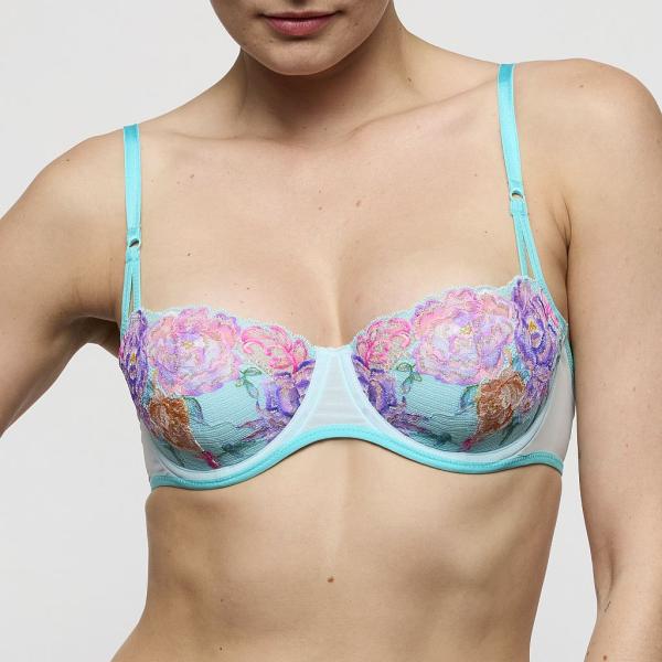 Marie Jo Lisbeth balcony half padded bra A-E cup, color clearwater