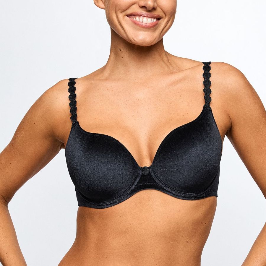 Marie Jo Tom Bügel BH unterlegt Herzform Cup A-F, Farbe black velvet